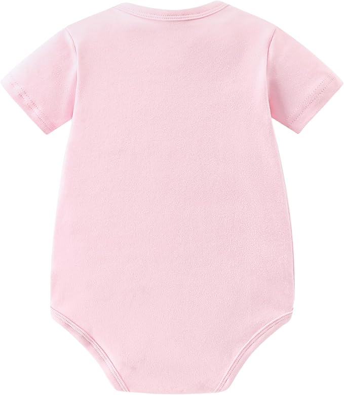 AIWUHE Unisex-Baby Short Sleeve Bodysuits Cotton One-piece Boy Girl Summer - Image 2