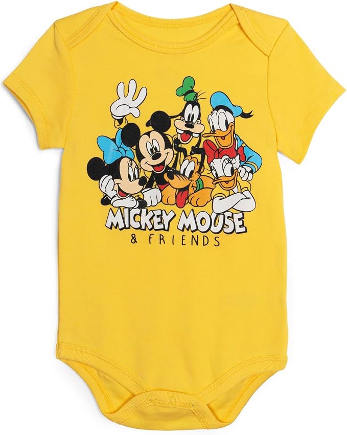 Disney Baby 5-Pack Short Sleeve Bodysuits Newborn to Infant - Image 5