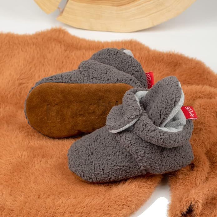 Sawimlgy Newborn Infant Baby Girl Boy Cotton Booties Stay On Sock Slippers Soft - Image 3