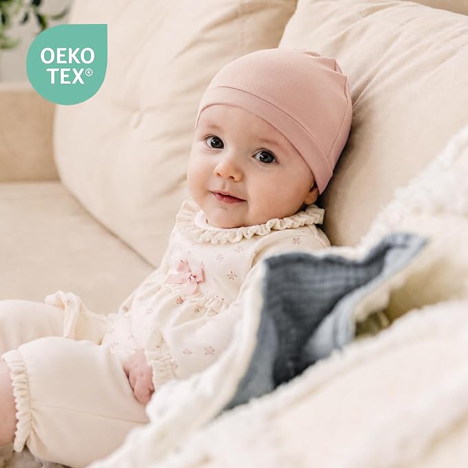 Konssy 6 Pack Baby Newborn Hats, Soft Beanie Hat - Image 3