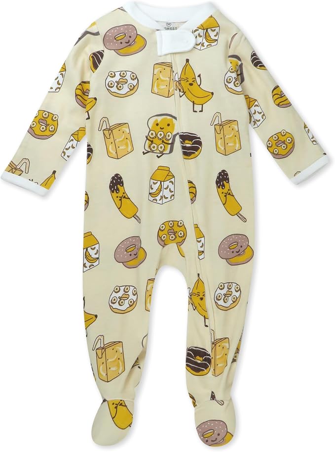 HonestBaby Baby Boys' Sleep & Play Footed One-piece Pajama Sleeper 100% Organic by HonestBaby