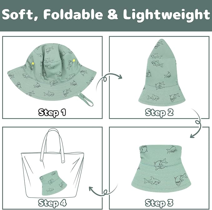 Baby Sun Hat Baby Boy Hats Toddler Hat UPF 50+ Bucket Hat - Image 6