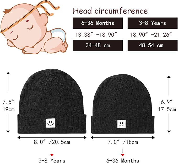 Baby Beanie Knit Ski Hat with Cute Face - Image 5