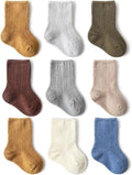 Toddler Socks Unisex Baby Baby Crew Cotton Cuff Socks for Infant Girls Stocking Stuffer for Kids 0-36 Months