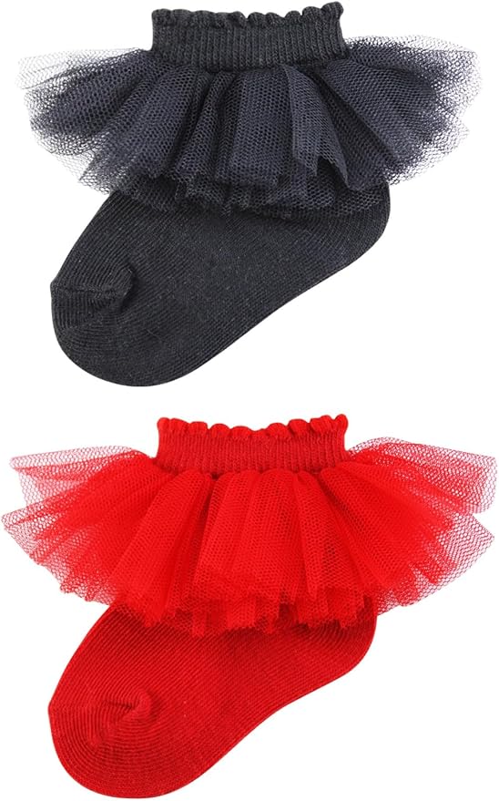 PrinceSasa Little Baby Girl Princess Lace Ruffles Socks Set - Image 2