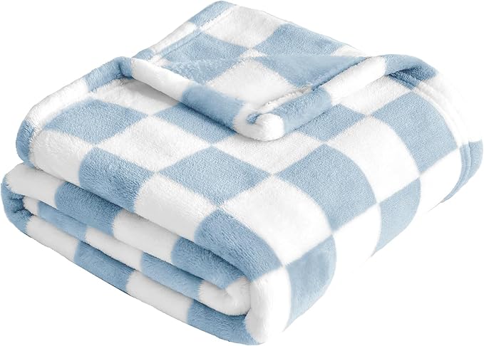 Yurhap Checkered Baby Blanket Fleece Baby Blankets by Yurhap