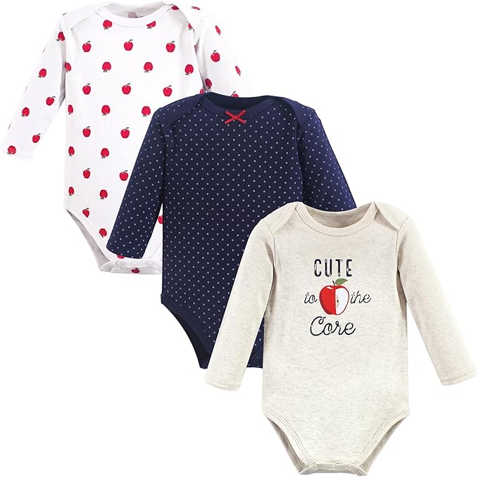 Hudson Baby Baby Girls' Cotton Long-sleeve Bodysuits 3-pack by HudsonBaby