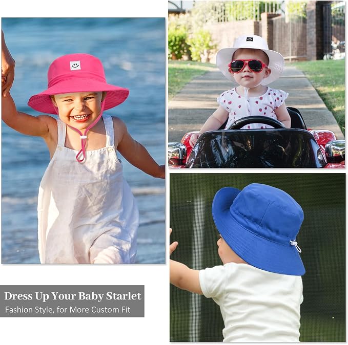 Baby Toddler Sun Hat, Kids Summer UPF 50+ Foldable Beach Bucket Hat - Image 7
