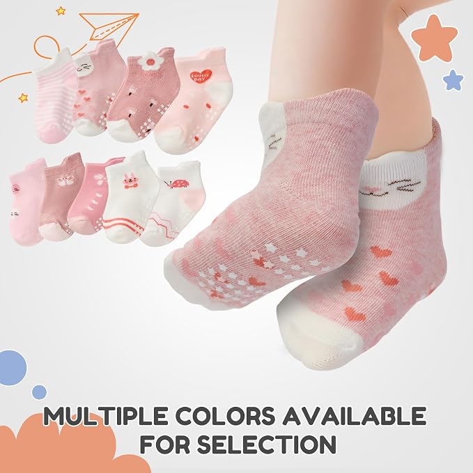 BACSAC Baby Boys Girls Socks Non Slip Breathable Comfort Toddler Infant Ankle - Image 5