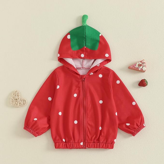 Toddler Windbreaker Jacket Baby Girl Hooded Zip Up Sweatshirt Winter Jacket - Image 6
