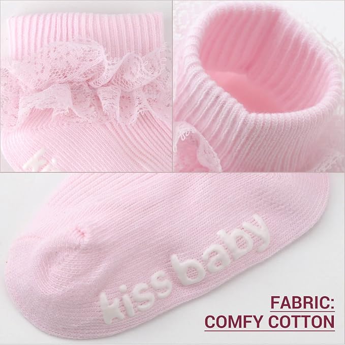 DRESHOW BQUBO Baby Girls Toddler Anti Slip Socks - Image 5
