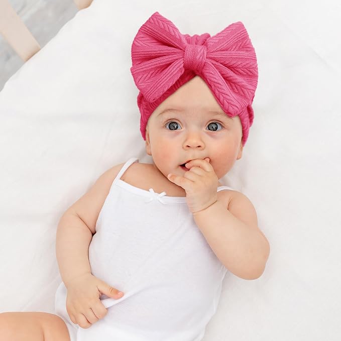 Newborn Baby Hats and Mittens Set Infant Bow Beanie Cap Toddler Gloves Newborn - Image 7