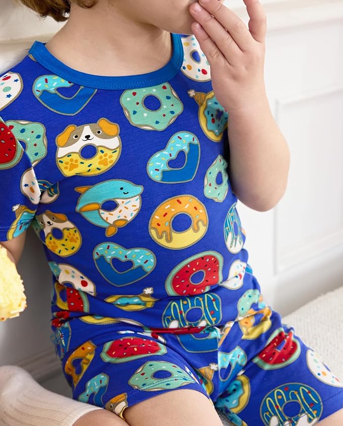 babee Reshinee Bamboo Viscose Toddler Boys Pajamas Set, Short Sleeve Kids - Image 8
