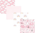 Hudson Baby Unisex Baby Cotton Poly Flannel Receiving Blankets, Girl New by HudsonBaby