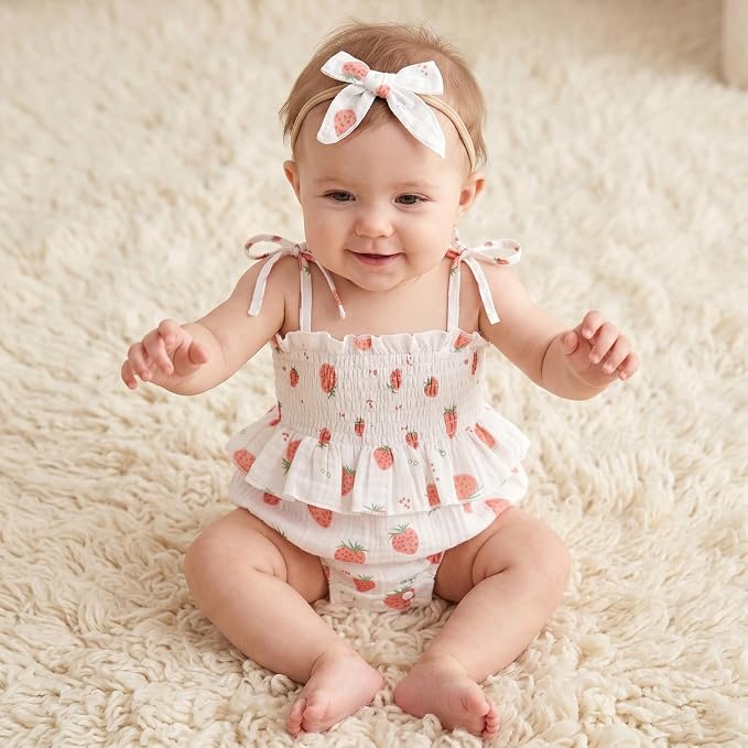 Baby Girl Romper Ruffle Newborn Girl Bodysuit Jumpsuit Baby Girl Clothes Outfit - Image 5