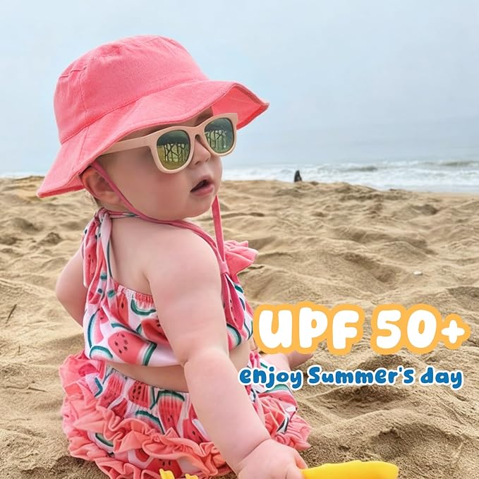 Muslin Baby Sun Hat Sun Protection Baby Toddler Bucket Hats - Image 3