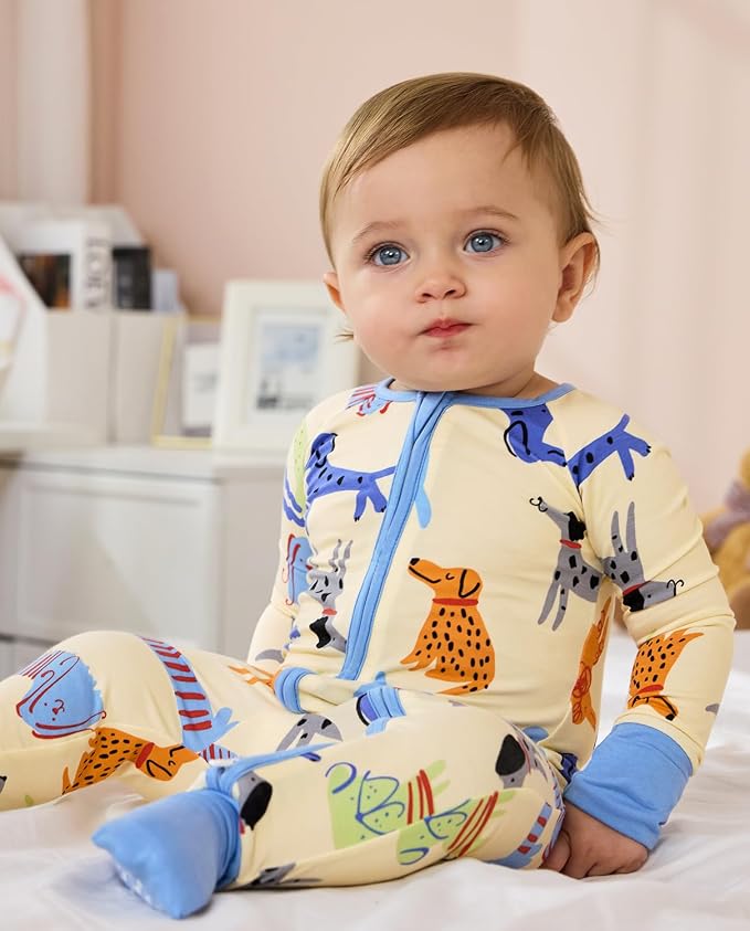 babee Reshinee Bamboo Viscose Baby Footie Pajama, Zipper Sleeper Boys Girls | - Image 8