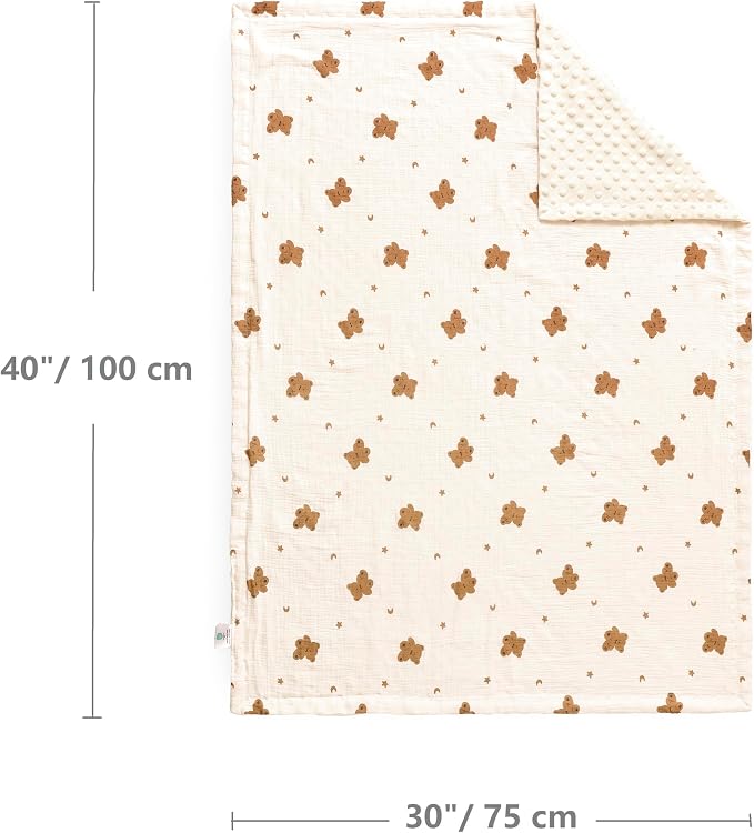 CREVENT 2Pcs 30''X40'' Cute Cozy Fluffy Warm Baby Blankets - Image 9