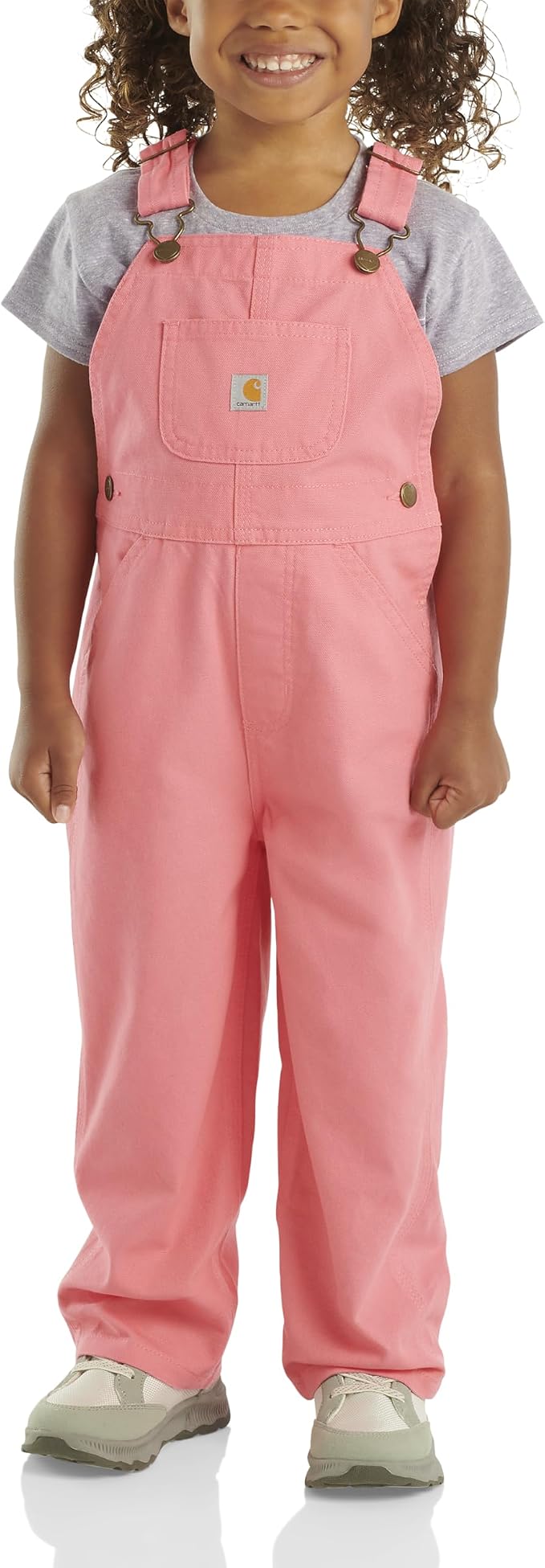 Carhartt Baby Girls' Canvas Bib Overalls - Image 4