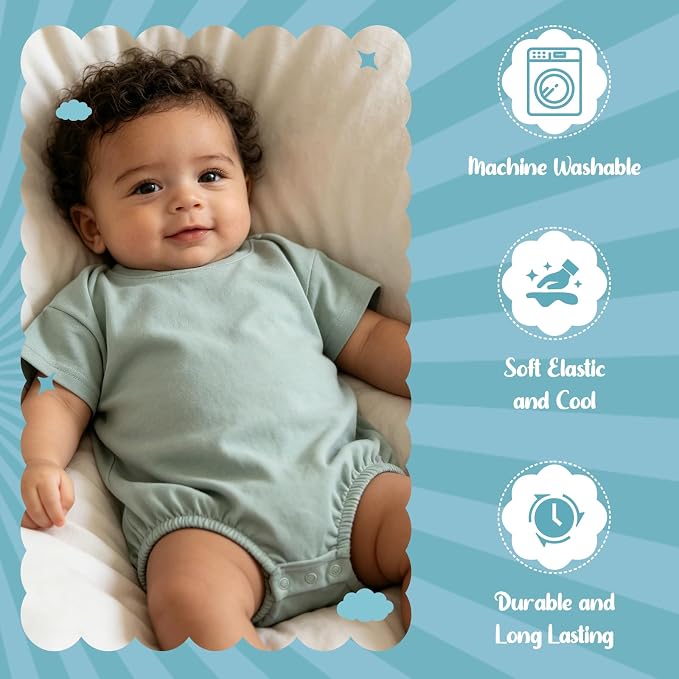 Bafeicao Baby Boy Girl Bubble Romper Infant Toddler T-Shirt Bodysuit | Organic - Image 3