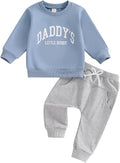 Toddler Baby Boy Fall Winter Outfit Long Sleeve Letter Print Sweatshirts and Jogger Pants Infant Boy Clothes