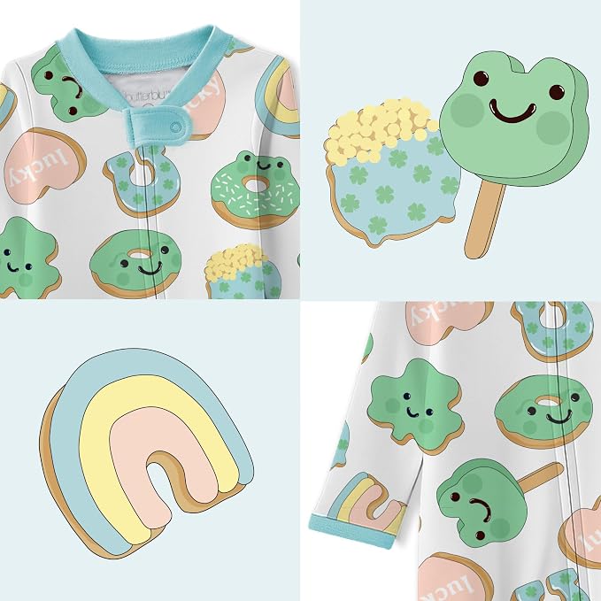 Butterblu Scout Sleep & Play 100% Organic Cotton Footed Zip Front PJs | GOTS - Image 5