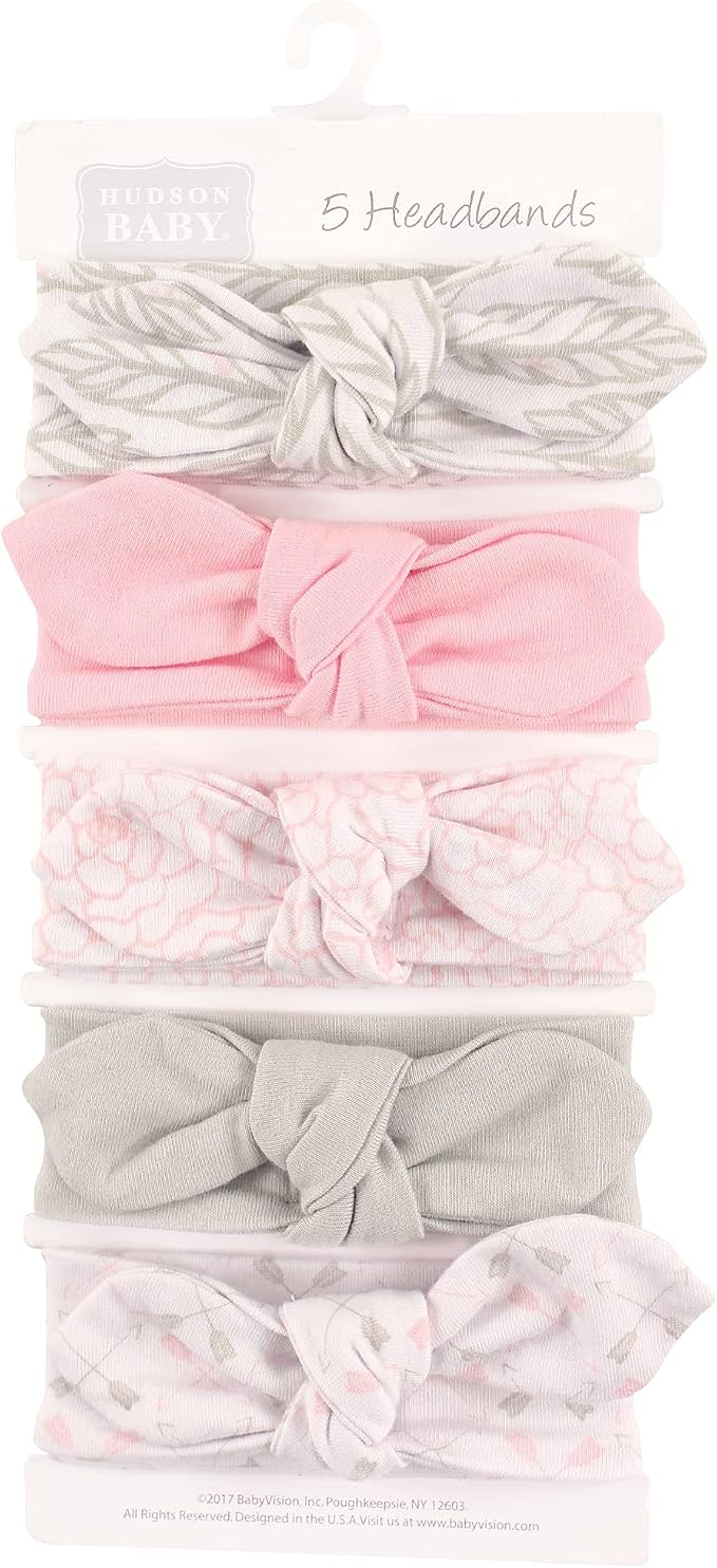 Hudson Baby Cotton and Synthetic Headbands, Size 0-24 Months - Image 2
