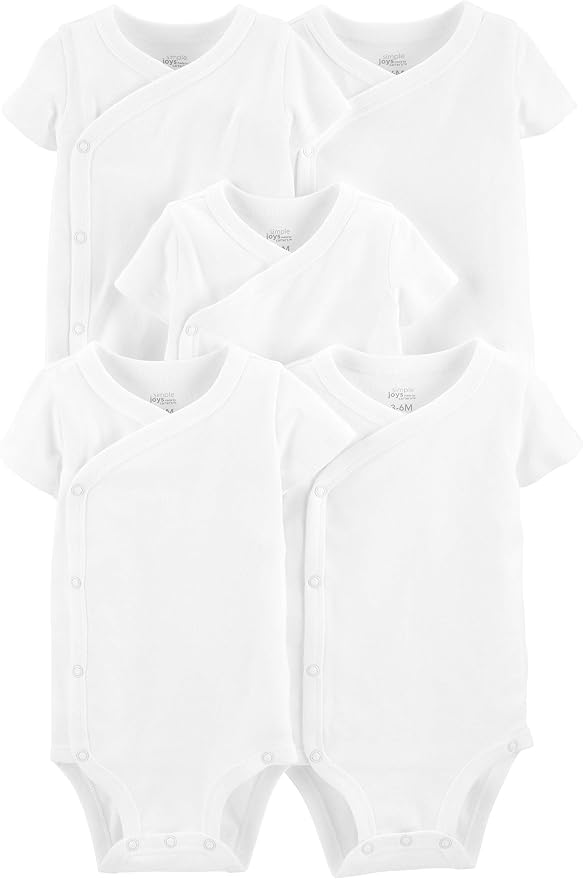 Simple Joys by Carter's Unisex Baby 5-pack Side Snap Short-sleeve Bodysuit by SimpleJoysbyCarters