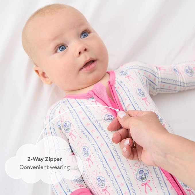 pureborn Baby Sleeper Viscose from Bamboo Zipper Footies Pjs 0-24 Months | - Image 4