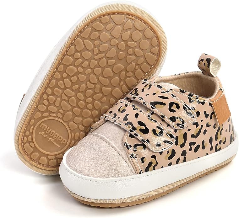 Clowora Baby Boys Girls Shoes Non-Slip Rubber Sole Sneakers Infant First Walking Toddler Crib Shoes Newborn Loafers Flats.