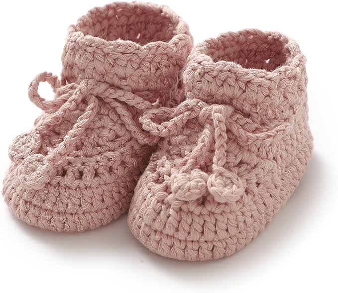 Hadetoto Baby Booties Hand Crochet Knit Cotton Bootie | Soft, Newborn First by Hadetoto