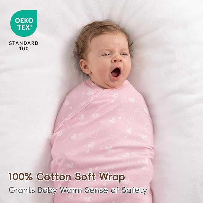 david's kids 2 Pack Baby Cotton Swaddle Blankets, 100% Cotton and Ultra Soft - Image 4