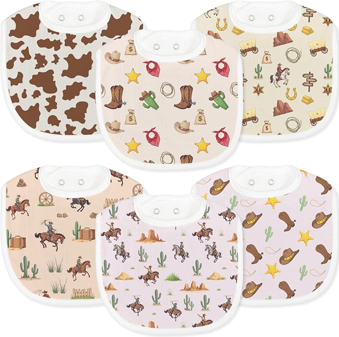 Baby Bibs for Baby Boys Girls 6-Pack by Unknown