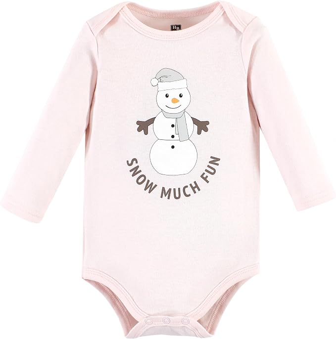 Hudson Baby Baby Girls' Cotton Long-sleeve Bodysuits 3-pack - Image 3