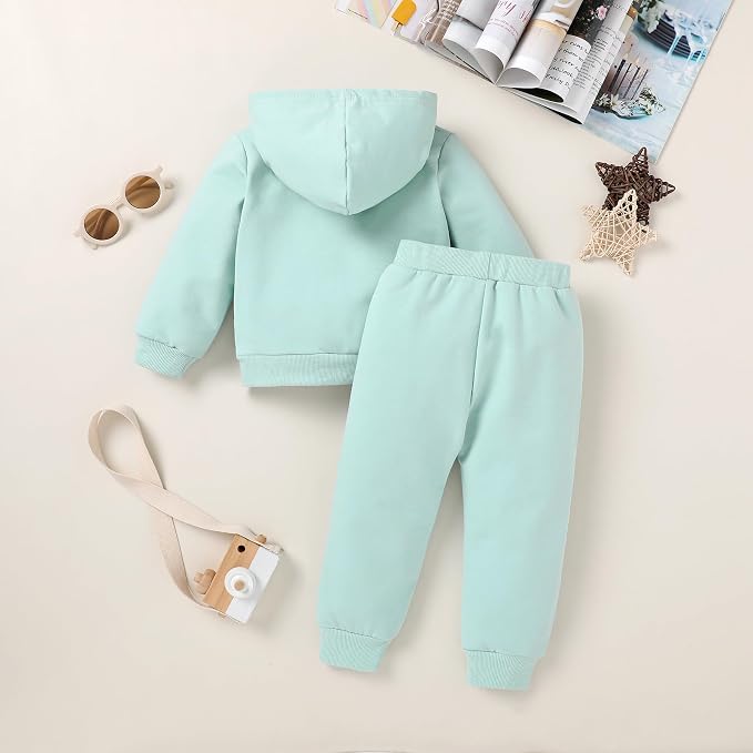 Happy Town Baby Fall Outfits for Girl Boy Long Sleeve Hoodie Top and Long - Image 3