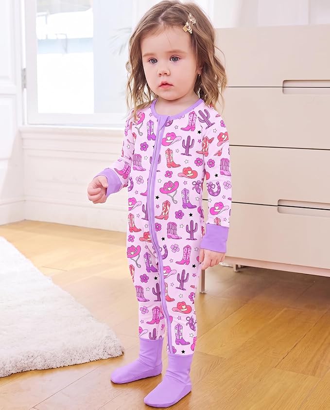 babee Reshinee Viscose Derived from Bamboo Baby Footie Pajamas Convertible - Image 3