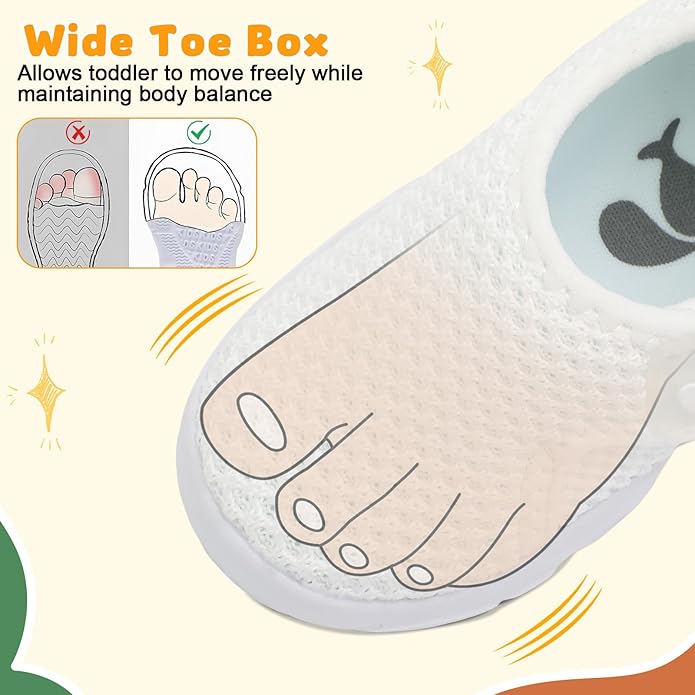 FEETCITY Baby Shoes Boys Girls First Walking Shoes Infant Sneakers Lightweight Slip On Shoe