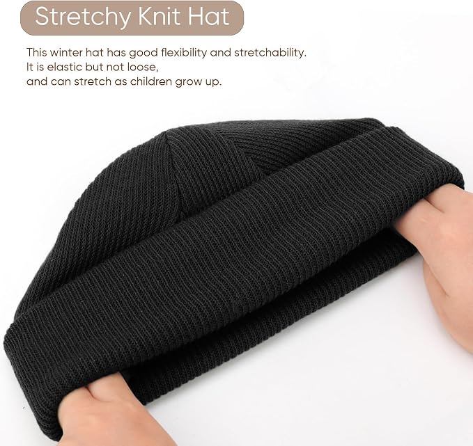 DRESHOW BQUBO 3 Pack Baby Beanies Toddler Kids Winter Hats Soft Knit Hat - Image 5