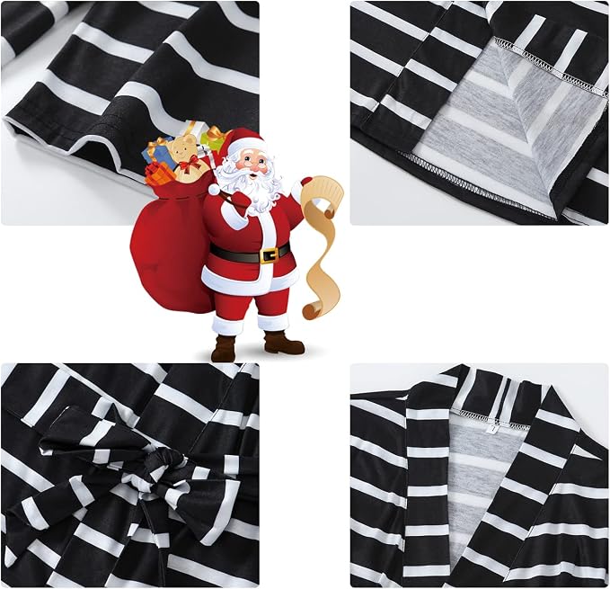 SUFEINI Maternity Robe and Matching Baby Swaddle Blanket Set, Mommy Robe - Image 3