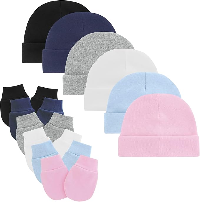 Zando Anti-Scratch Baby Hats Mittens Warm Newborn Infant Boys Girls 0-6M | by ZANDO