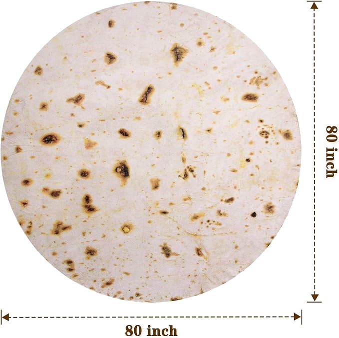 mermaker Burrito Tortilla Taco Blanket 80 inches - Image 6
