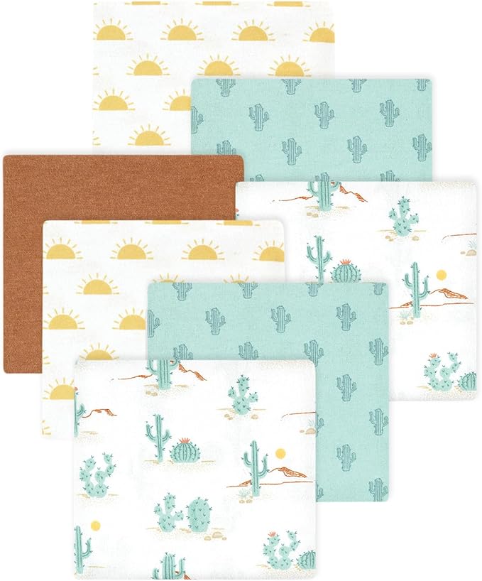 Little Treasure Hudson Baby Cotton Poly Flannel Receiving Blankets Multipack by HudsonBaby
