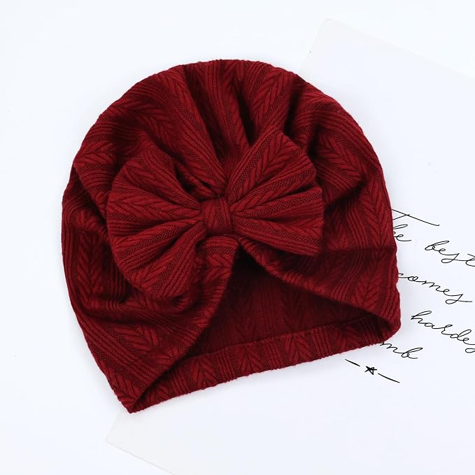 Cinaci 4 Pieces Baby Girls Turban Hats - Image 7