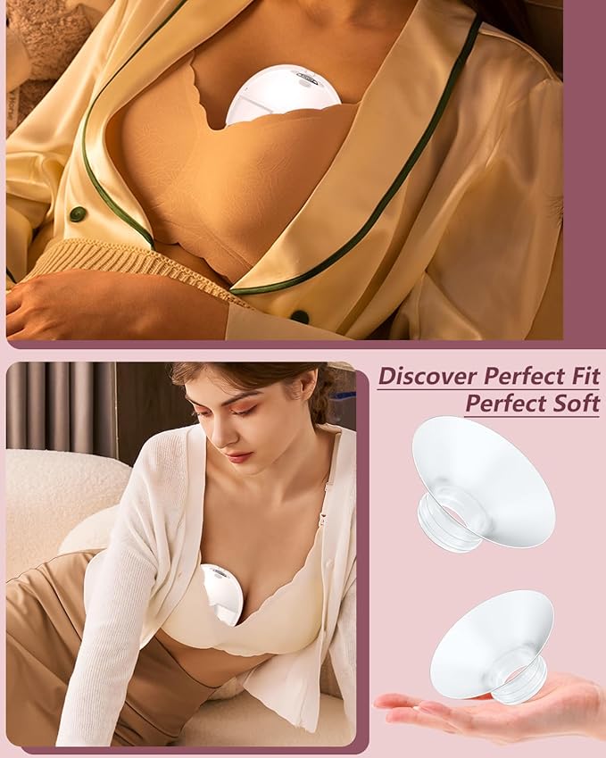 4PC Flange Insert 15mm Compatible with Momcozy M5/M6/M9/S12 Pro/V1 Pro/V1 Pro Breast Pump, Fit for Eufy/Elvie/Medela/Spectra/Lansinoh/NCVI/Lansinoh/TSRETE with 24mm Flange/Shield Breast Pump