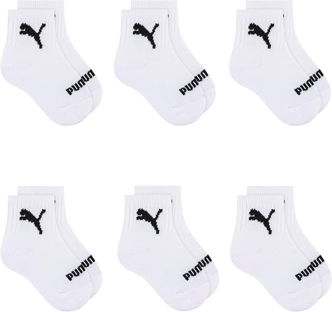 PUMA Unisex Baby 6-pack Infant Anklet Socks, Extra Cushion & Comfort-toe by PUMA