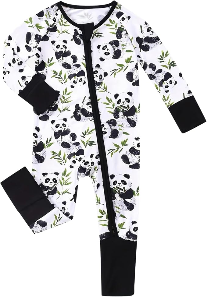 Baby Viscose of Bamboo Convertible Footie Pajamas by Cabahata