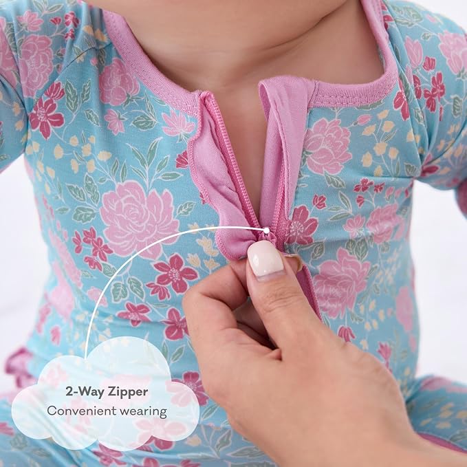 pureborn Baby Sleeper Viscose from Bamboo Zipper Footies 0-24 Months - Image 4