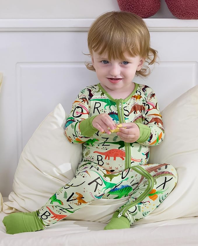 babee Reshinee Bamboo Viscose Baby Footie Pajama, Zipper Sleeper Boys Girls | - Image 2