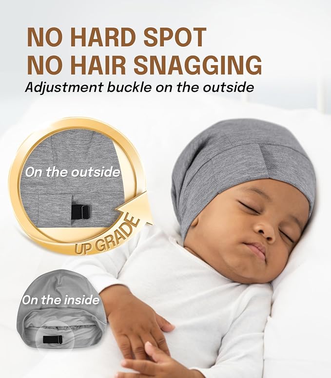 Fittia Baby Bonnet for 0-6 Months, Silky Satin Bonnet for Sleeping, Smooth for - Image 7