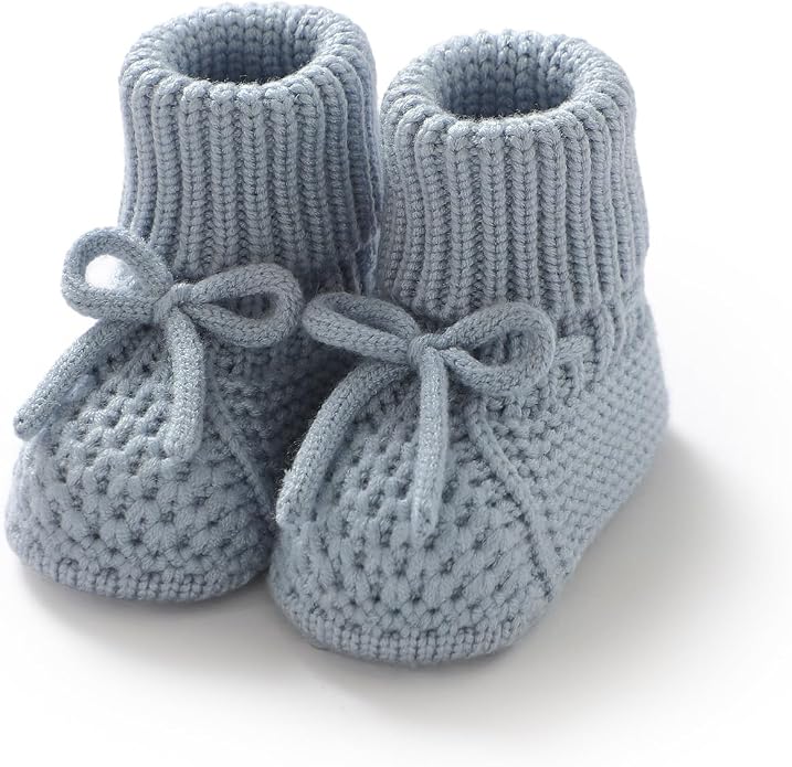 Newborn Shoes Knitted Baby Booties Infant Boys Girls First Walkers | Handmade by WuguguBabyClothes